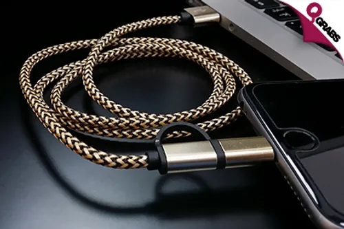 From QR29 Increase Compatibility with a 2-in-1 Lightening Connector & Micro USB Braided Cable! (Up to QR98 Value)